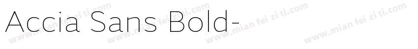 Accia Sans Bold字体转换